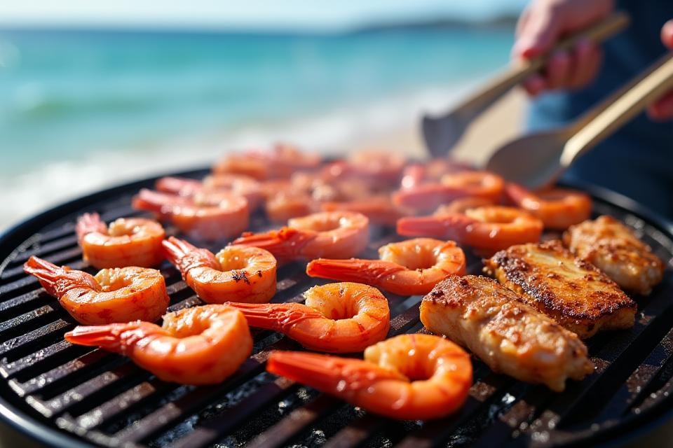 Seafood barbecue coastal cooking class